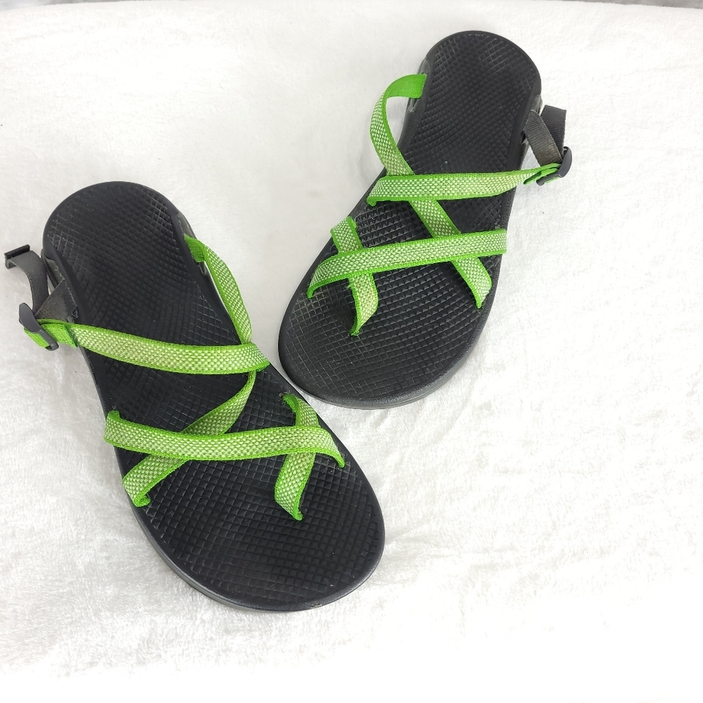 Chaco Women's Size w9 Green Slip On Sandals Adjust - Picture 9 of 10